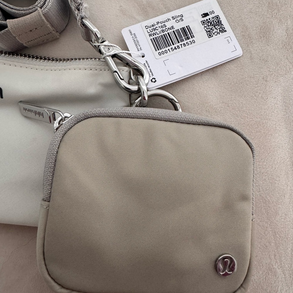 NWT Lululemon Dual Pouch Sling (Color: Bone) - Picture 4 of 5